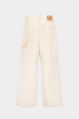 Raw Wash glanzende baggy carpenter-Jeans