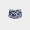Rebel Hibiscus Dark Flower Wash-korte broek