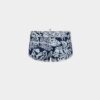 Rebel Hibiscus Dark Flower Wash-korte broek