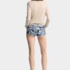 Rebel Hibiscus Dark Flower Wash-korte broek