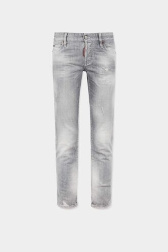 Skinny jeans met geborstelde grijze wassing