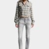 Skinny jeans met geborstelde grijze wassing Skinny jeans met geborstelde grijze wassing