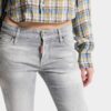 Skinny jeans met geborstelde grijze wassing Skinny jeans met geborstelde grijze wassing