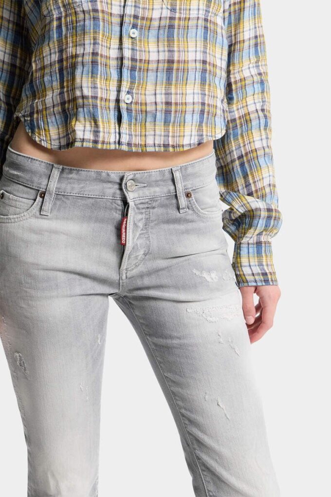 Skinny jeans met geborstelde grijze wassing Skinny jeans met geborstelde grijze wassing