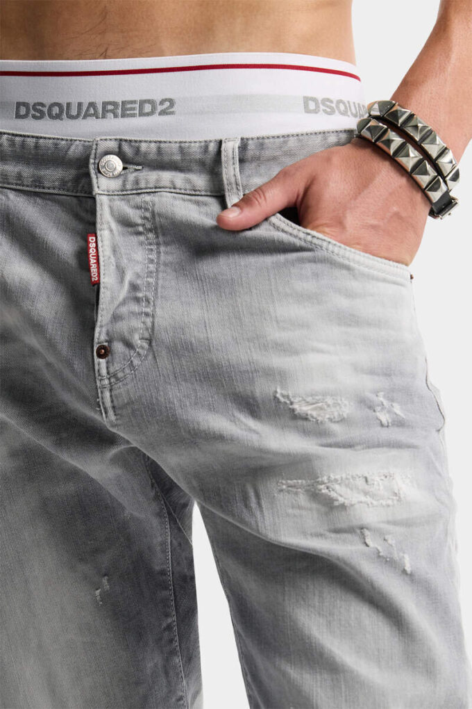 Slim Twist-Jeans met geborstelde grijze wassing
