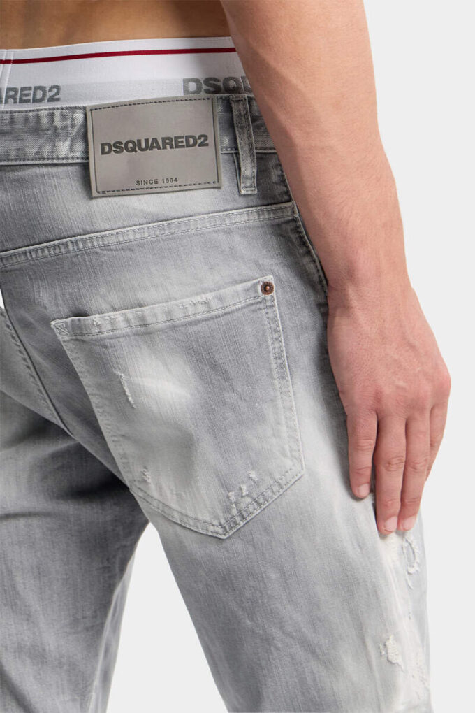 Slim Twist-Jeans met geborstelde grijze wassing