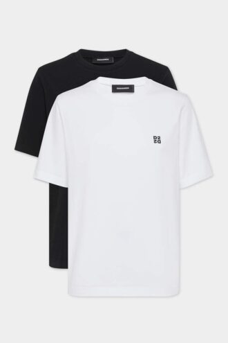 T-shirt met relaxte pasvorm, set van twee
