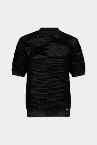 T-shirt van opengewerkt breisel