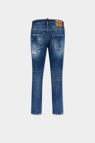 Teddy-Jeans met medium gescheurde wassing