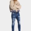 Teddy-Jeans met medium gescheurde wassing Teddy-Jeans met medium gescheurde wassing