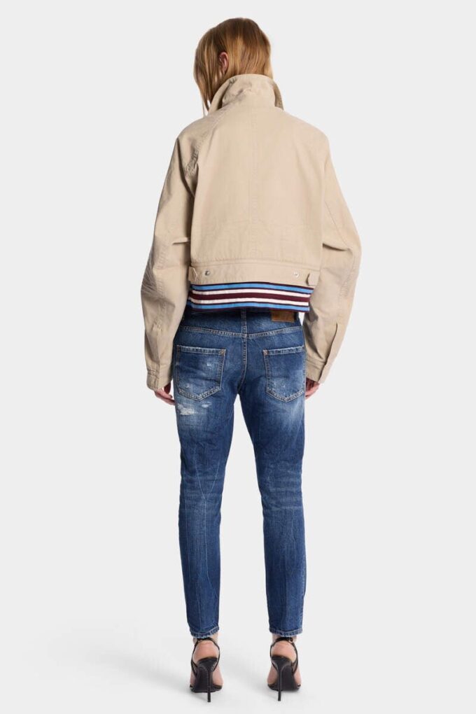 Teddy-Jeans met medium gescheurde wassing Teddy-Jeans met medium gescheurde wassing
