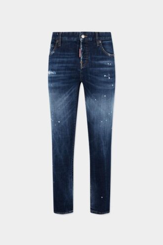 Teddy-Jeans met medium rode vlekken