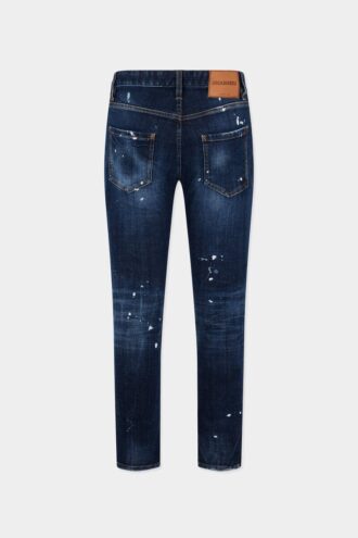 Teddy-Jeans met medium rode vlekken