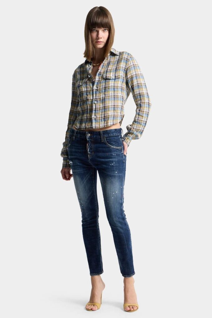Teddy-Jeans met medium rode vlekken Teddy-Jeans met medium rode vlekken
