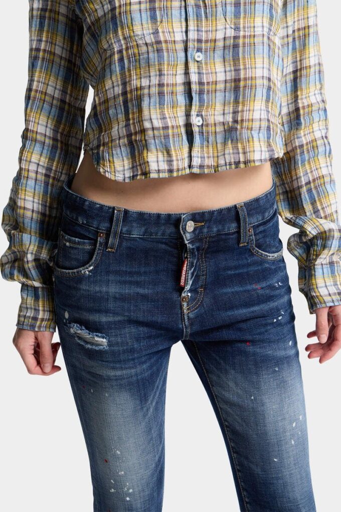 Teddy-Jeans met medium rode vlekken Teddy-Jeans met medium rode vlekken
