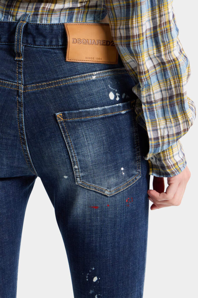 Teddy-Jeans met medium rode vlekken Teddy-Jeans met medium rode vlekken