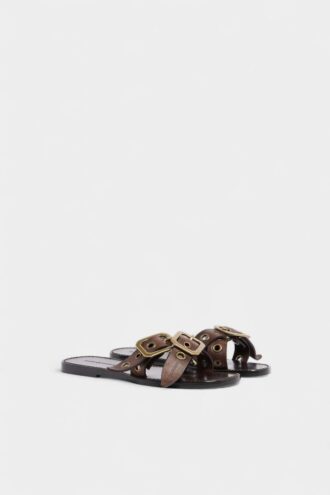 Twin platte Sandalen