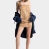 Utility-salopette met distressed-look