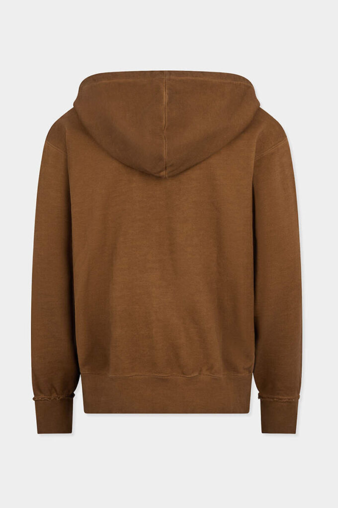 Vintage geverfde hoodie met lange, slanke pasvorm