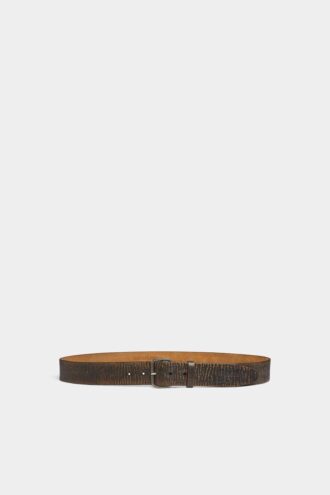 Vintage riem met geschulpte gesp
