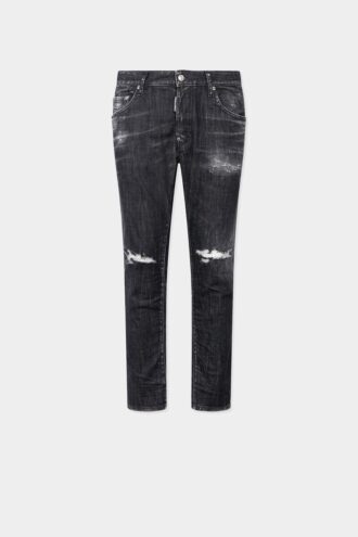Zwart gewassen Skater Jean