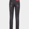 Zwarte, gemakkelijk te wassen Jennifer-Jeans met middelhoge taille Zwarte, gemakkelijk te wassen Jennifer-Jeans met middelhoge taille