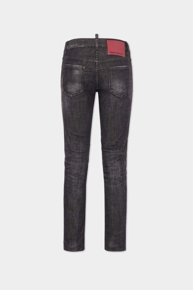 Zwarte, gemakkelijk te wassen Jennifer-Jeans met middelhoge taille Zwarte, gemakkelijk te wassen Jennifer-Jeans met middelhoge taille