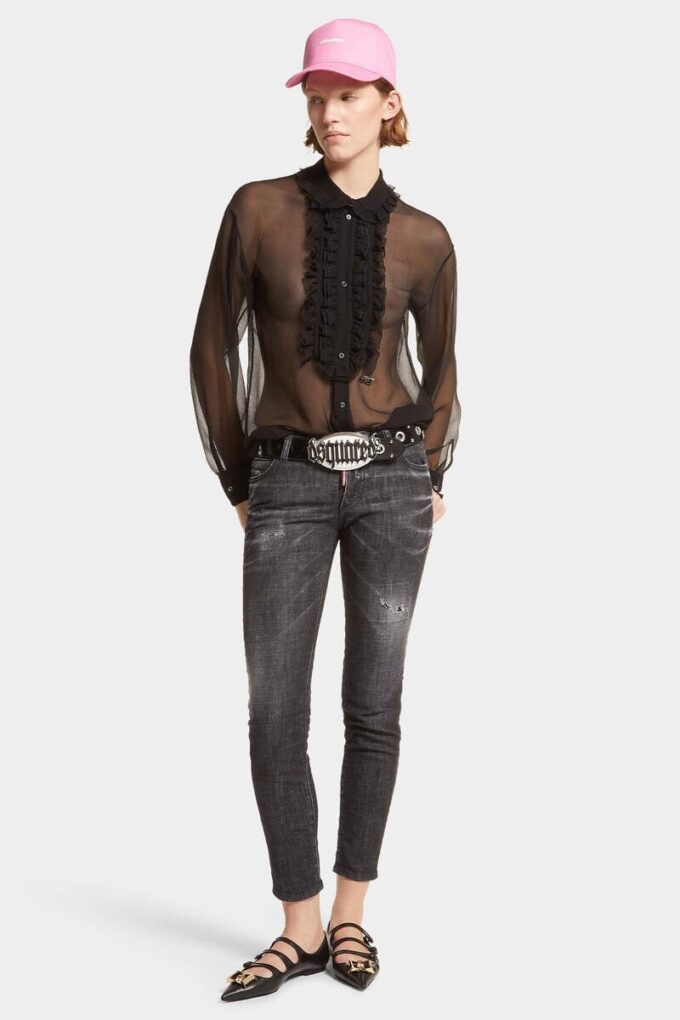 Zwarte, gemakkelijk te wassen Jennifer-Jeans met middelhoge taille Zwarte, gemakkelijk te wassen Jennifer-Jeans met middelhoge taille