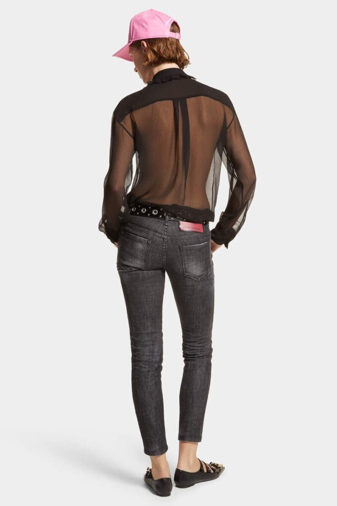 Zwarte, gemakkelijk te wassen Jennifer-Jeans met middelhoge taille Zwarte, gemakkelijk te wassen Jennifer-Jeans met middelhoge taille