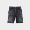 Zwarte marineblauwe korte broek met mistwas Zwarte marineblauwe korte broek met mistwas