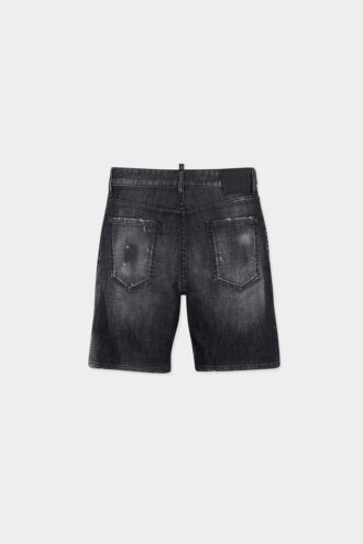 Zwarte marineblauwe korte broek met mistwas