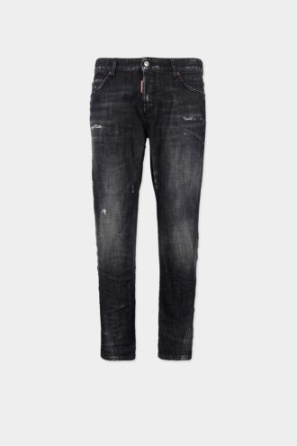 Zwarte slim-fit Jeans met mistwas