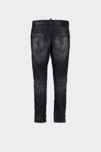 Zwarte slim-fit Jeans met mistwas