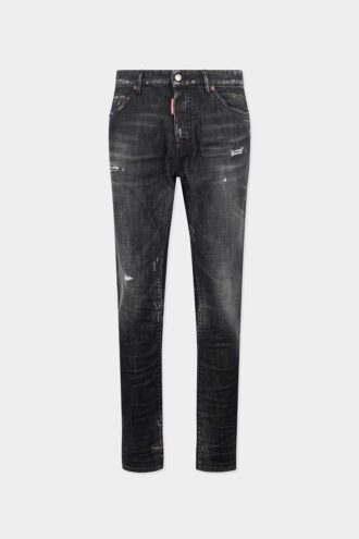 Zwarte Teddy-Jeans met mistwas