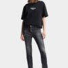 Zwarte Teddy-Jeans met mistwas