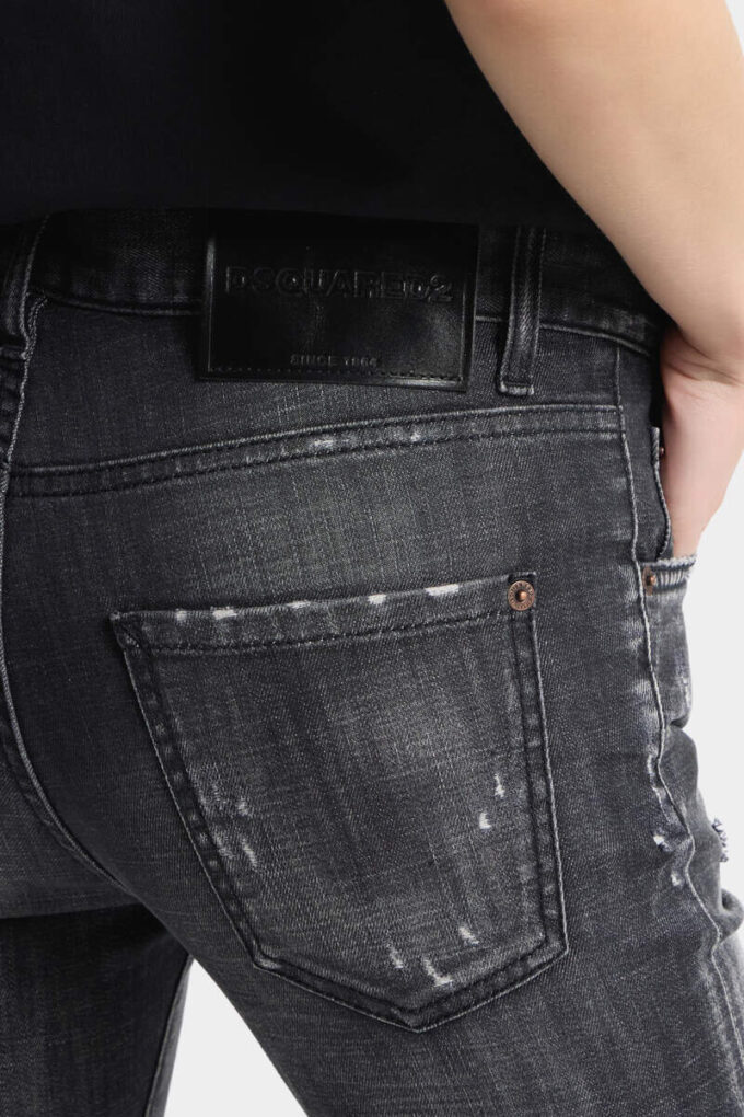 Zwarte Teddy-Jeans met mistwas